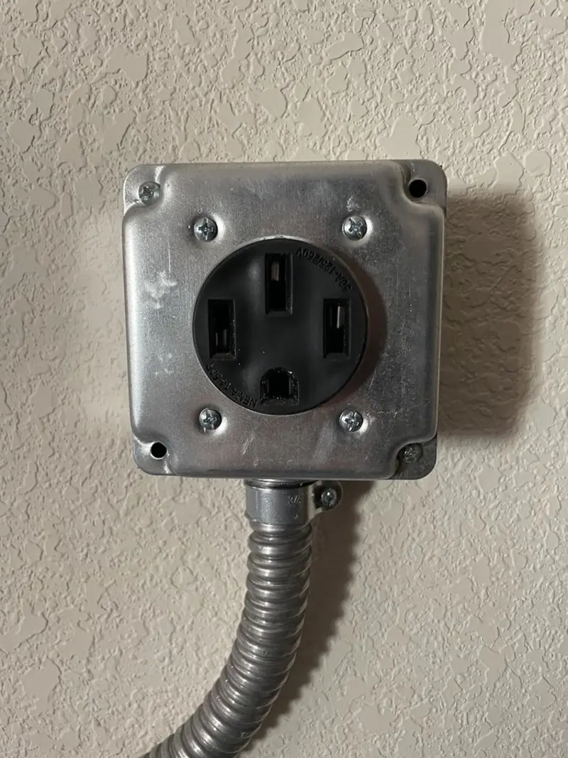 NEMA 14-50 outlet installed for Smart Home Electrical in Carroll Valley